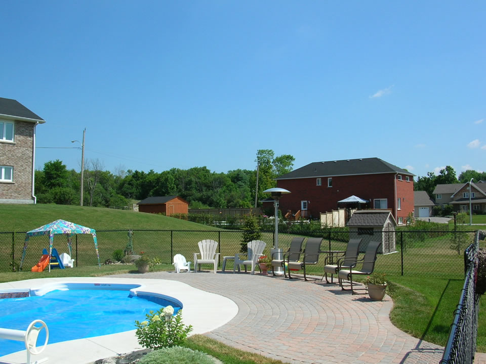 Interlocking patio around pool