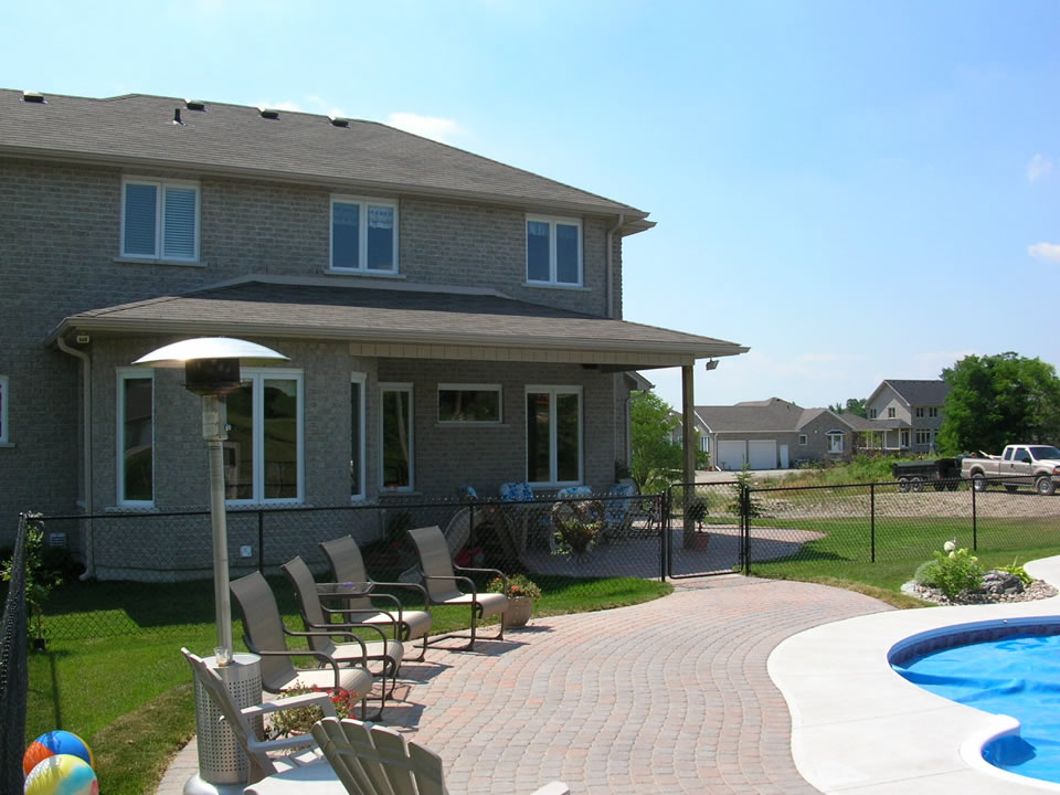 Interlocking patio around pool