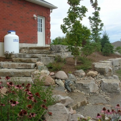 Limestone retaining walls