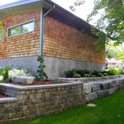 Large garden retaining wall